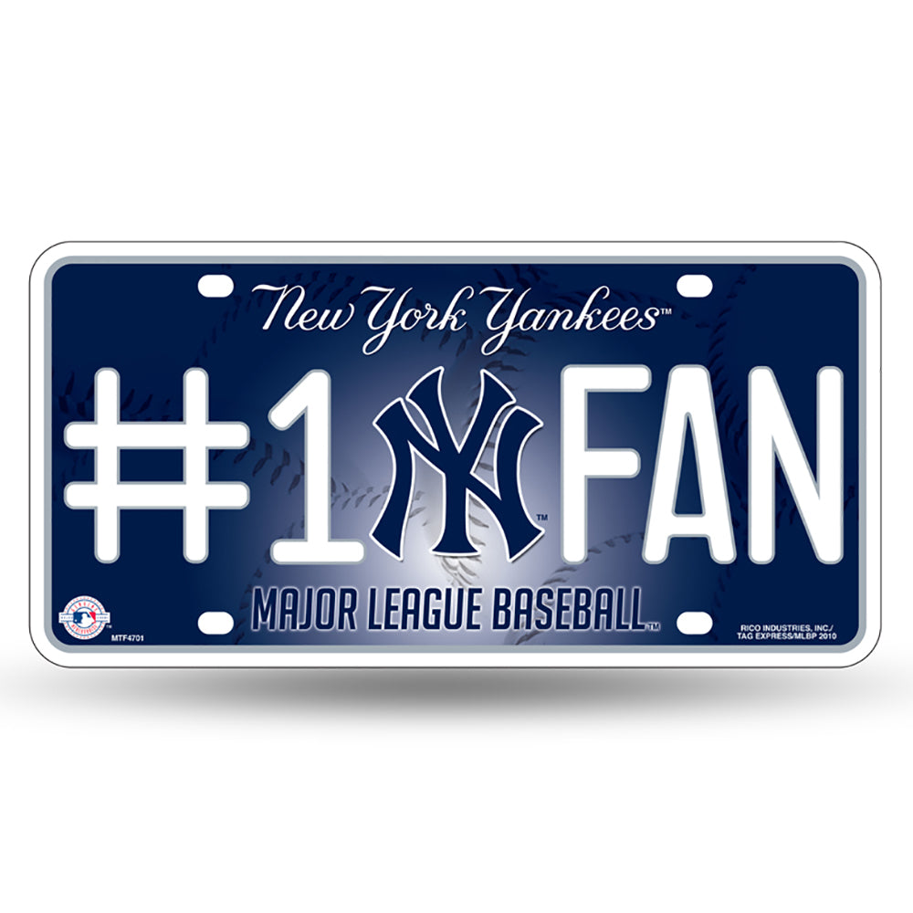New York Yankees "#1 Fan" License Plate
