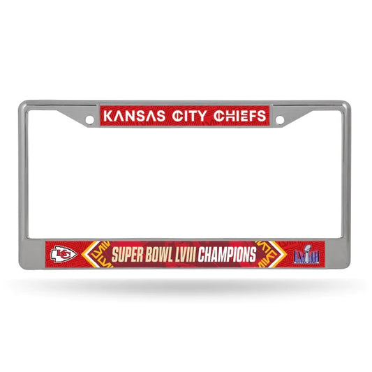 Super Bowl LVIII Champions Kansas City Chiefs Metal License Plate Tag