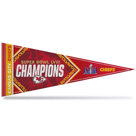Super Bowl LVIII Champions Kansas City Chiefs Pennant