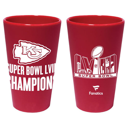 Super Bowl LVIII Champions Kansas City Chiefs 16oz. Silicone Pint Glass