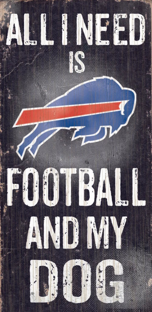 Buffalo Bills "Football and My Dog" Sign