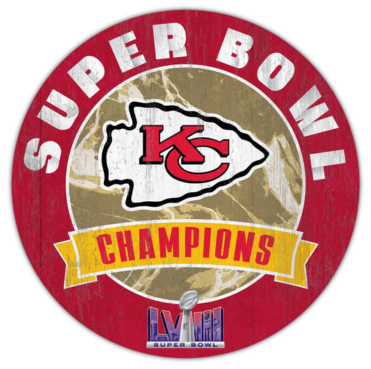 Kansas City Chiefs Super Bowl LVIII Champions 12" Circle