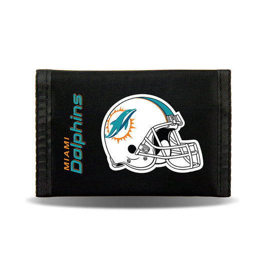 Miami Dolphins Tri-Fold Nylon Wallet