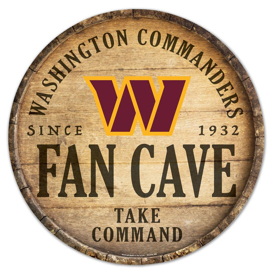 Washington Commanders 14" Fan Cave Barrel Sign