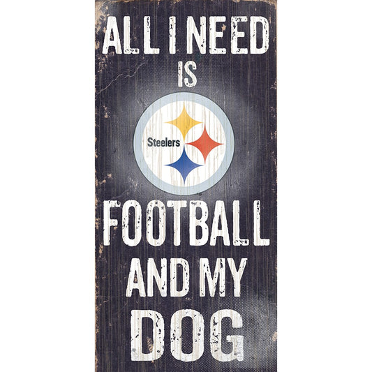 Steelers "Football and My Dog" Sign
