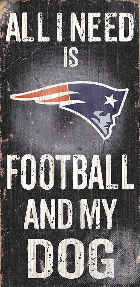 Patriots "Football and My Dog" Sign