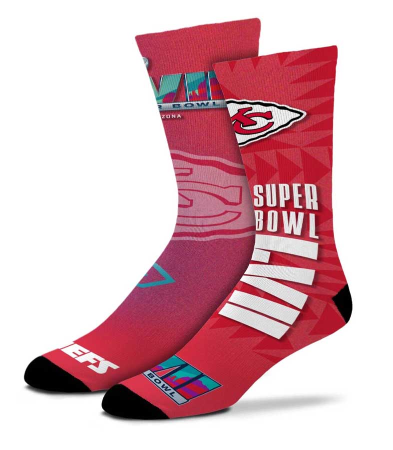 Super Bowl LVII Chiefs Socks