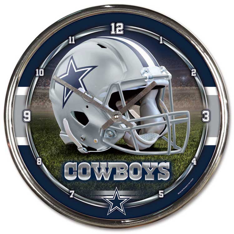 Cowboys Chrome Clock