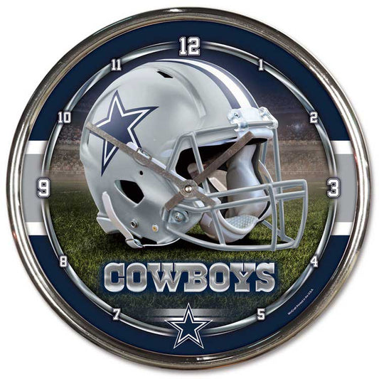 Cowboys Chrome Clock