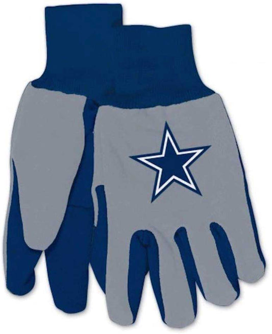 Cowboys Adult Two-Tone Gloves Gray/Blue
