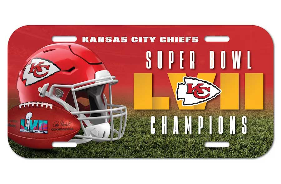 Super Bowl LVII Kansas City Chiefs License Plate