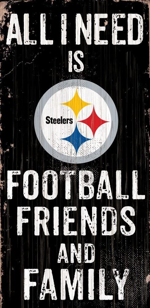 Steelers "Football, Friends, Family" Sign