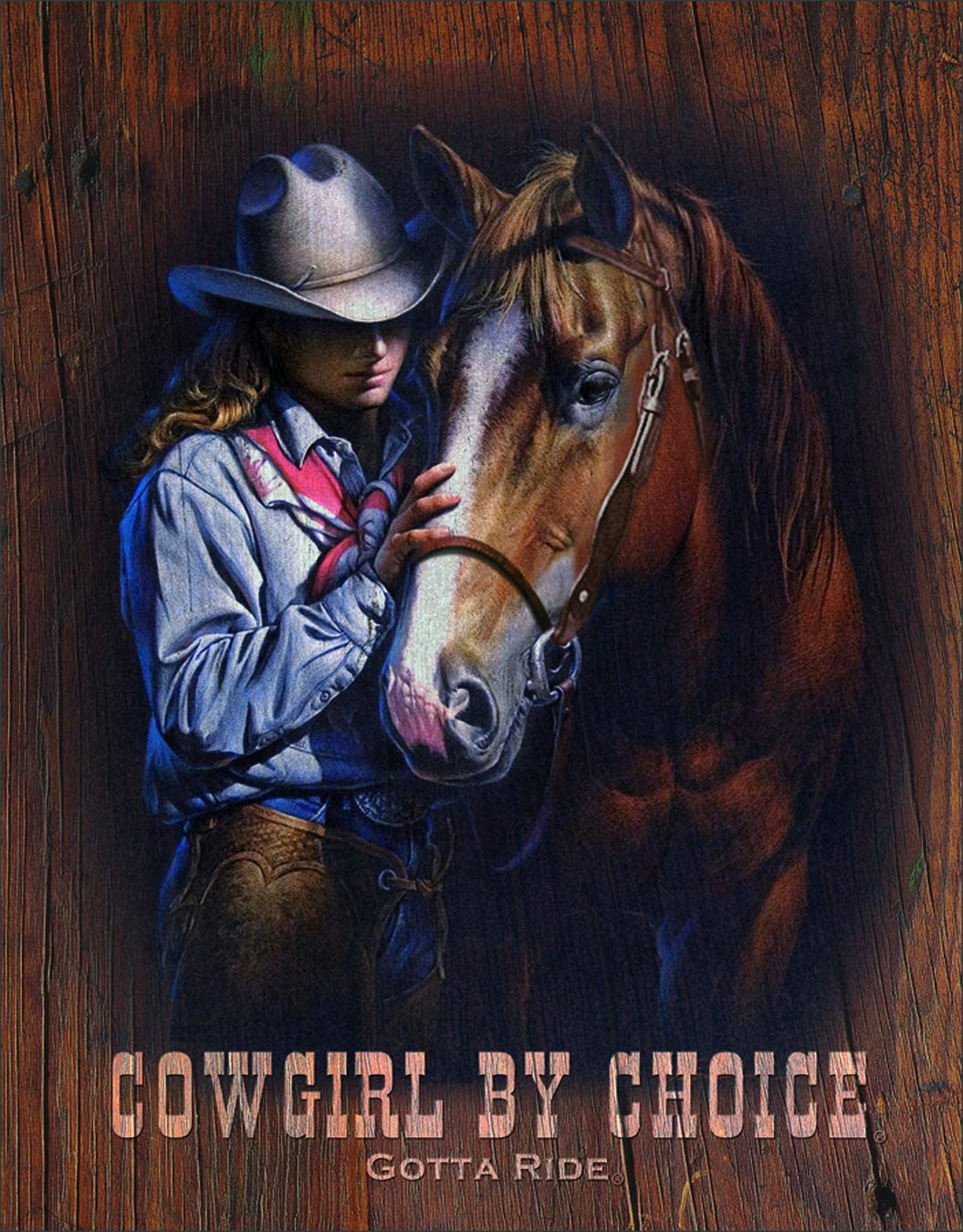 Cowgirl Metal Sign