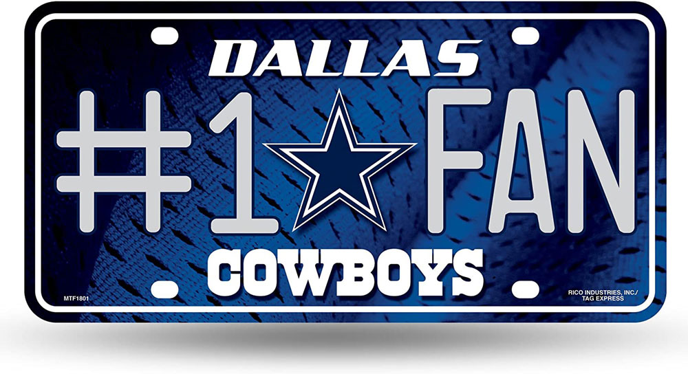 Cowboys "#1 Fan" License Plate