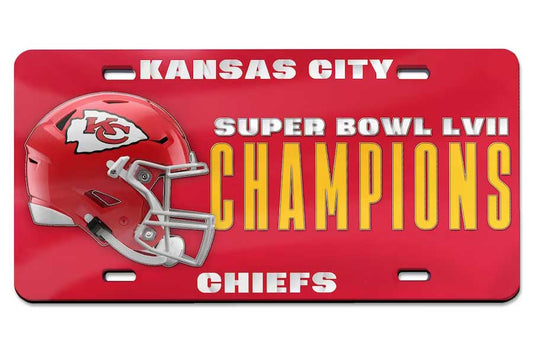 Super Bowl LVII Chiefs Laser-Cut License Plate